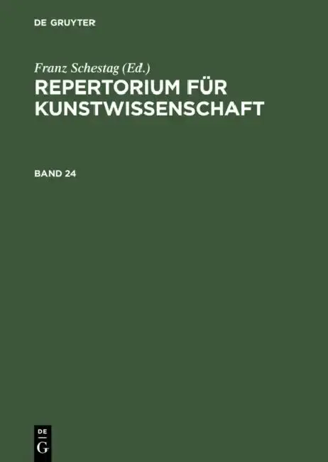 Cover of Repertorium Für Kunstwissenschaft. Band 24