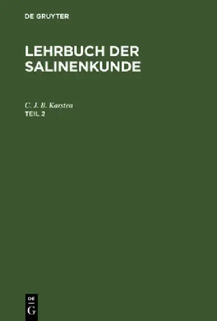Cover of Lehrbuch der Salinenkunde