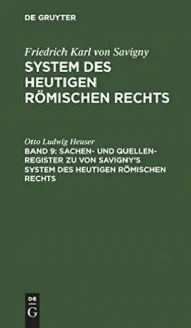 Cover of Sachen- Und Quellen-Register Zu Von Savigny's System Des Heutigen Römischen Rechts