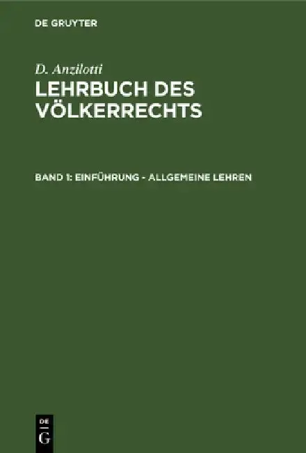 Cover of Einführung - Allgemeine Lehren