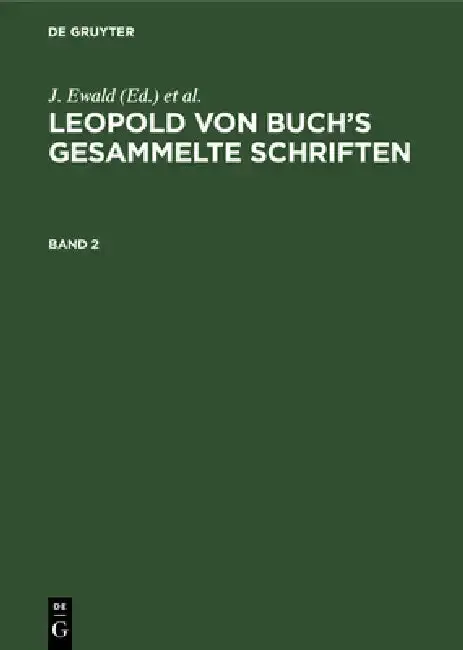 Cover of Leopold von Buch's Gesammelte Schriften
