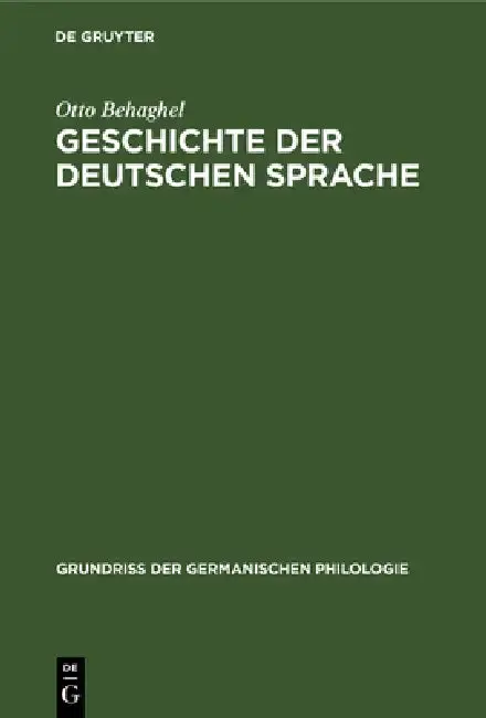 Cover of Geschichte der deutschen Sprache