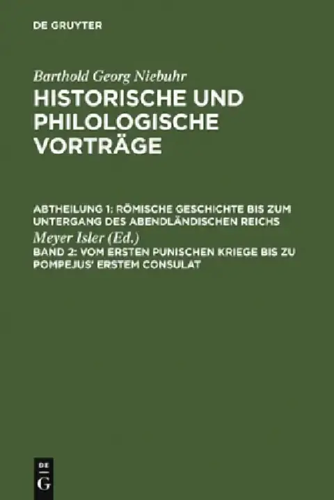 Cover of Vom Ersten Punischen Kriege Bis Zu Pompejus' Erstem Consulat
