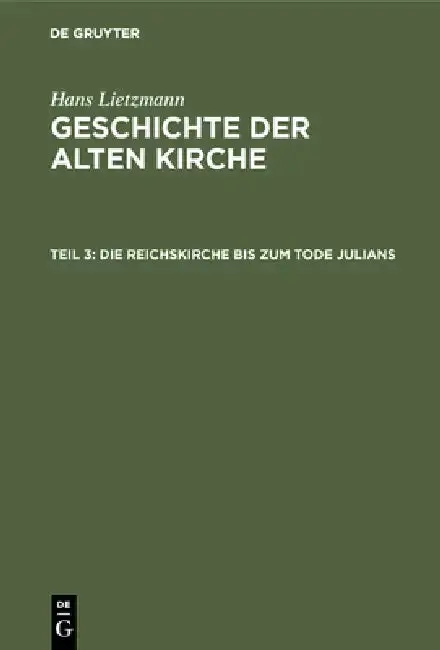 Cover of Die Reichskirche Bis Zum Tode Julians