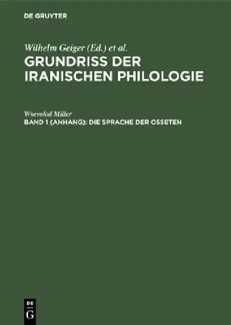 Cover of Die Sprache Der Osseten