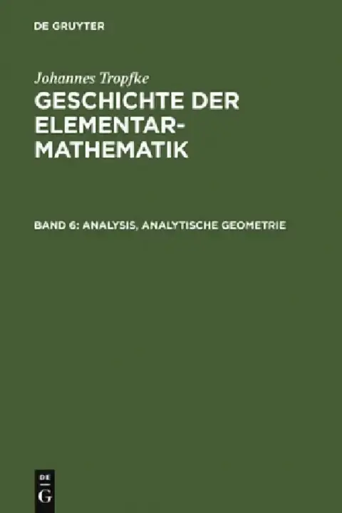 Cover of Analysis, analytische Geometrie