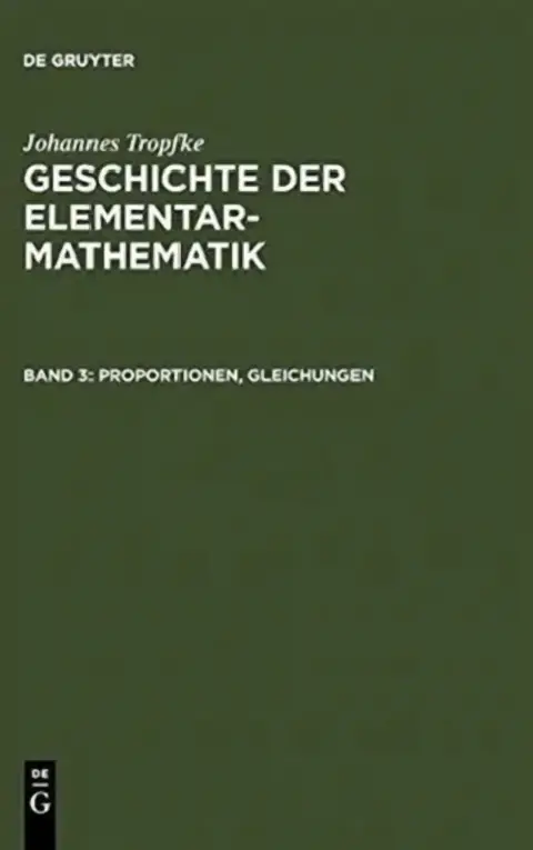 Cover of Proportionen, Gleichungen