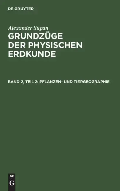 Cover of Pflanzen- Und Tiergeographie