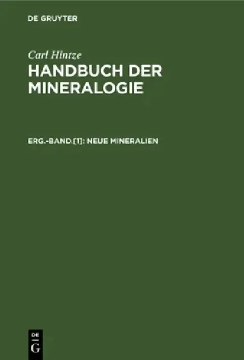 Cover of Neue Mineralien