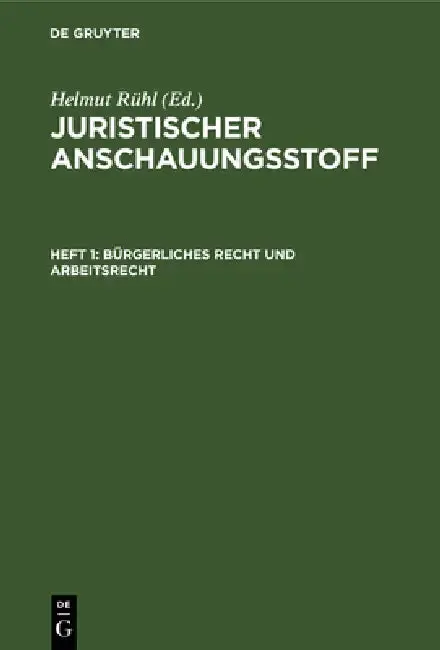 Cover of Bürgerliches Recht Und Arbeitsrecht
