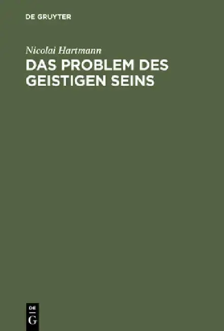 Cover of Das Problem des geistigen Seins