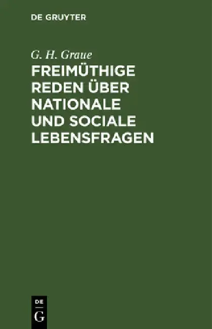 Cover of Freimüthige Reden Über Nationale Und Sociale Lebensfragen