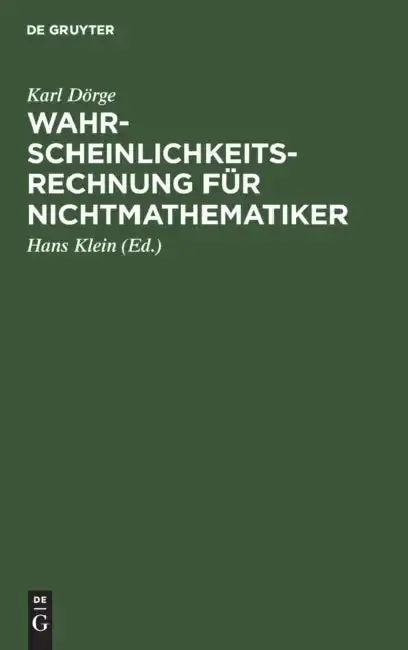 Cover of Wahrscheinlichkeitsrechnung Für Nichtmathematiker