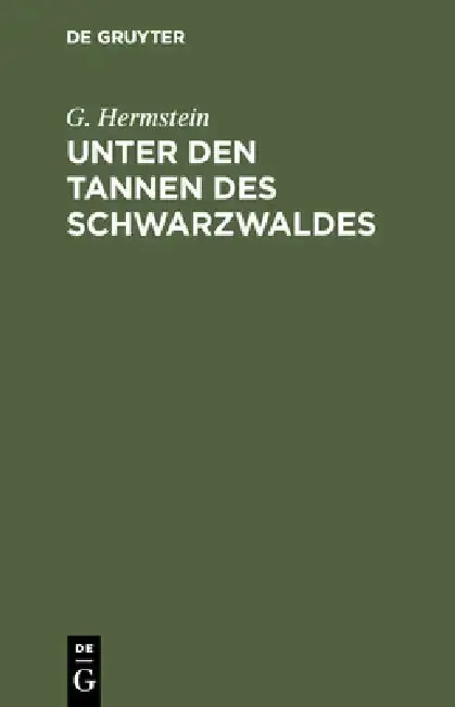 Cover of Unter den Tannen des Schwarzwaldes