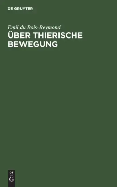 Cover of Über Thierische Bewegung