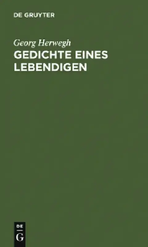 Cover of Gedichte eines Lebendigen