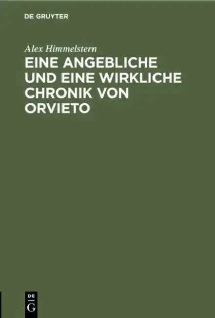 Cover of Eine angebliche und eine wirkliche Chronik von Orvieto