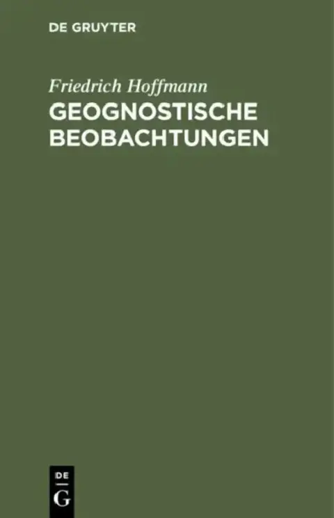 Cover of Geognostische Beobachtungen