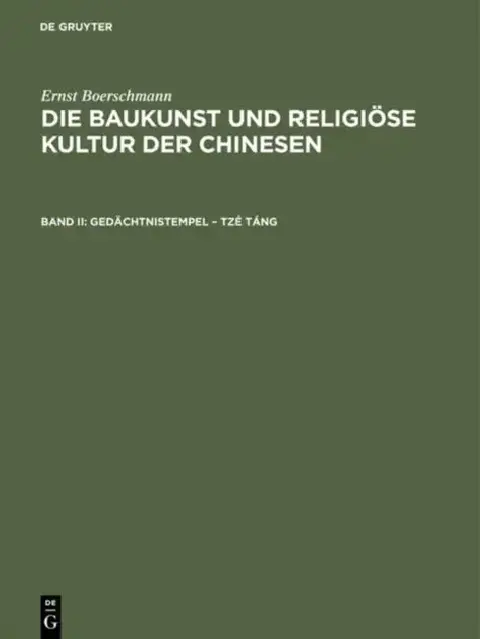 Cover of Gedächtnistempel - Tzé Táng