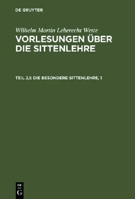 Cover of Die besondere Sittenlehre, 1
