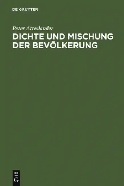 Cover of Dichte und Mischung der Bevölkerung