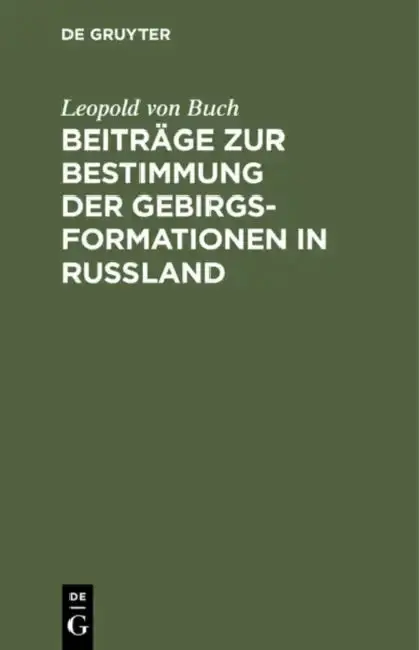 Cover of Beiträge Zur Bestimmung Der Gebirgsformationen in Russland