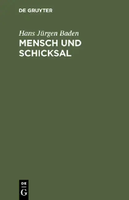 Cover of Mensch und Schicksal