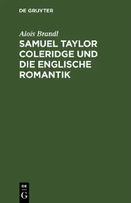 Cover of Samuel Taylor Coleridge Und Die Englische Romantik
