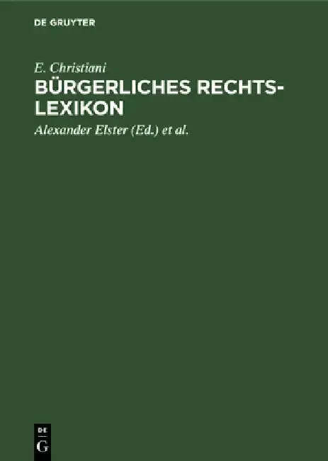 Cover of Bürgerliches Rechts-Lexikon