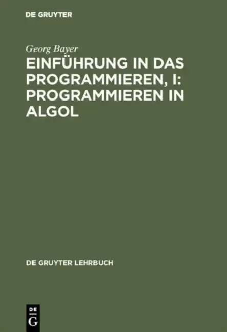 Cover of Einführung in das Programmieren, I