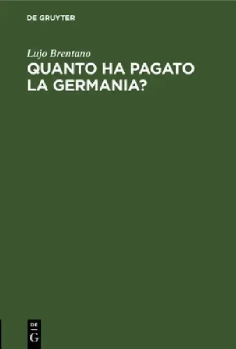 Cover of Quanto Ha Pagato La Germania?