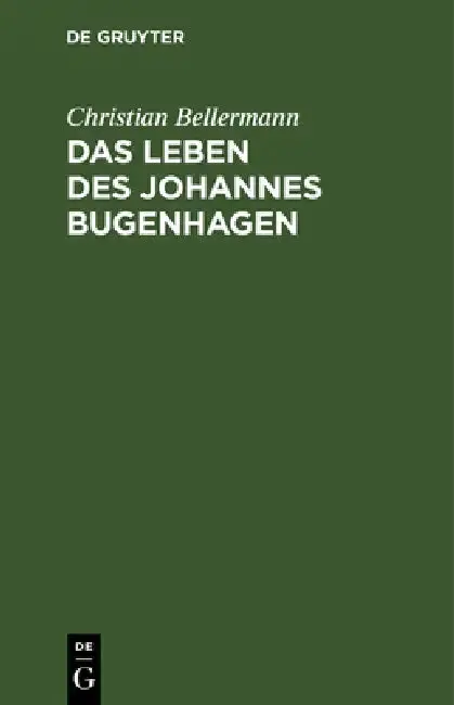 Cover of Das Leben Des Johannes Bugenhagen