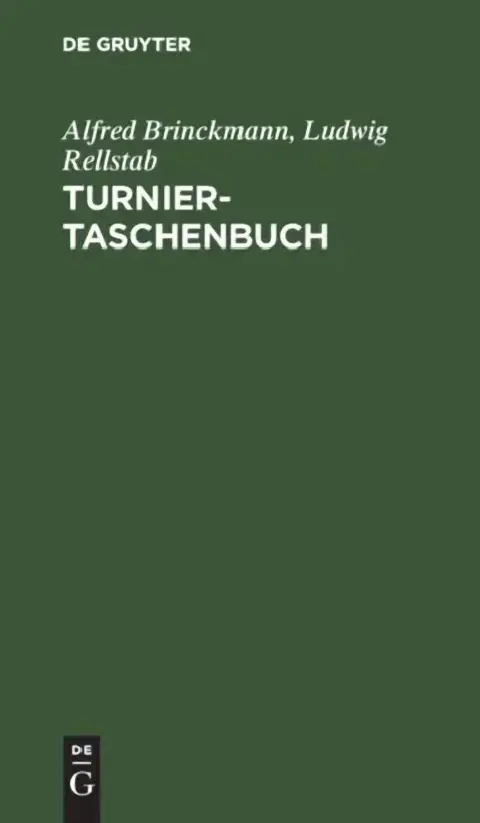 Cover of Turnier-Taschenbuch