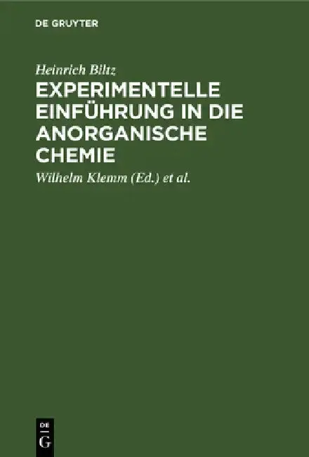 Cover of Experimentelle Einführung in Die Anorganische Chemie