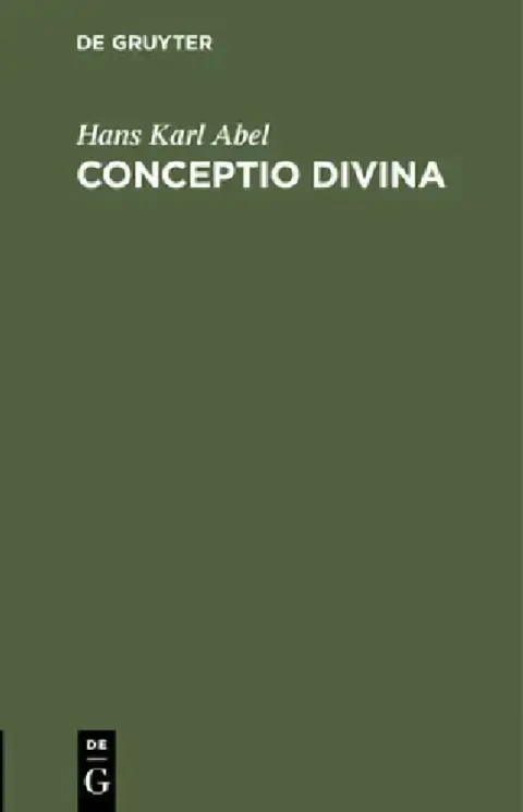 Cover of Conceptio divina