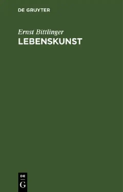 Cover of Lebenskunst