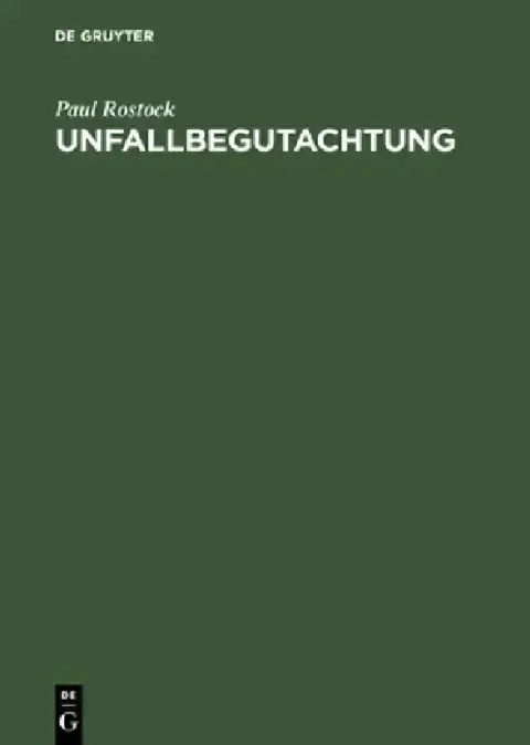 Cover of Unfallbegutachtung