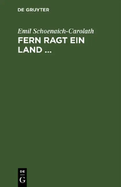 Cover of Fern ragt ein Land ...