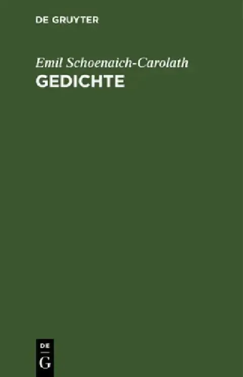 Cover of Gedichte