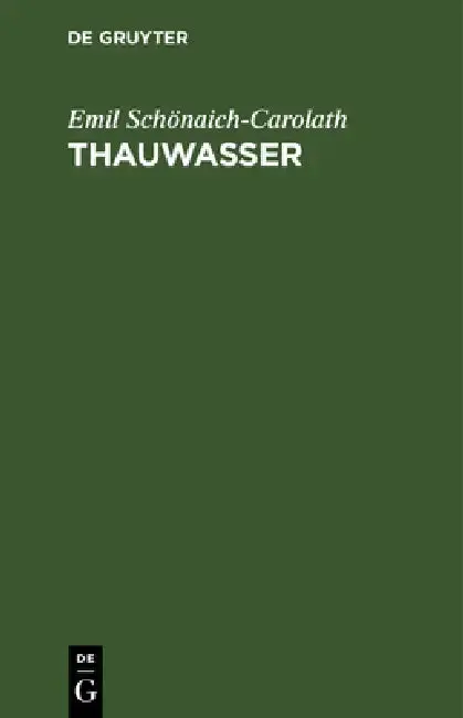 Cover of Thauwasser
