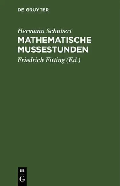 Cover of Mathematische Mußestunden