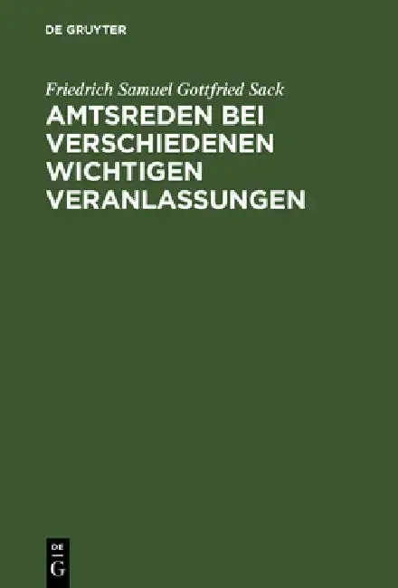 Cover of Amtsreden bei verschiedenen wichtigen Veranlassungen