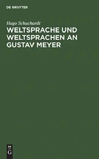 Cover of Weltsprache und Weltsprachen an Gustav Meyer