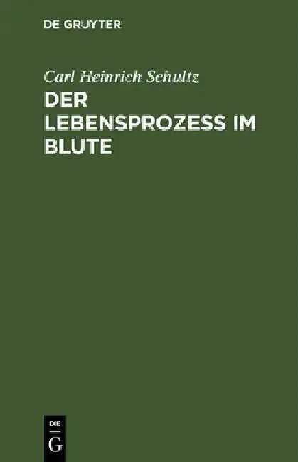 Cover of Der Lebensprozess im Blute