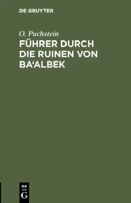 Cover of Führer durch die Ruinen von Ba'albek