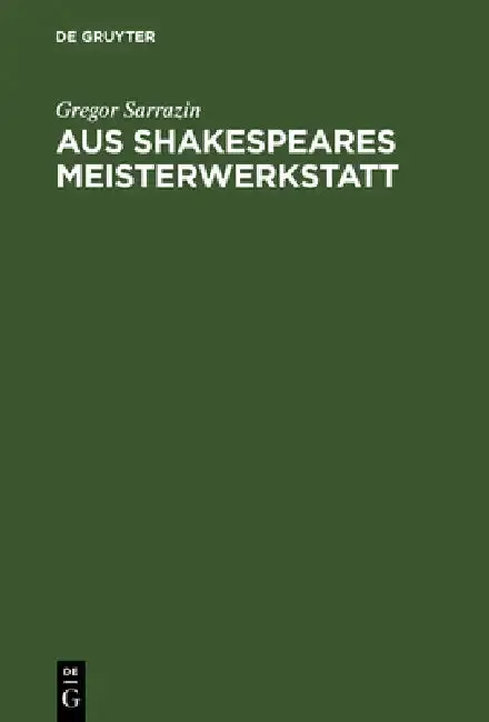 Cover of Aus Shakespeares Meisterwerkstatt