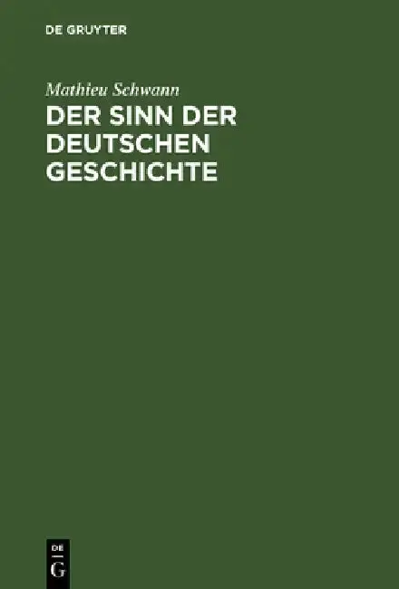 Cover of Der Sinn der deutschen Geschichte