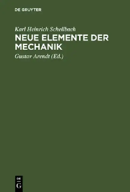 Cover of Neue Elemente der Mechanik