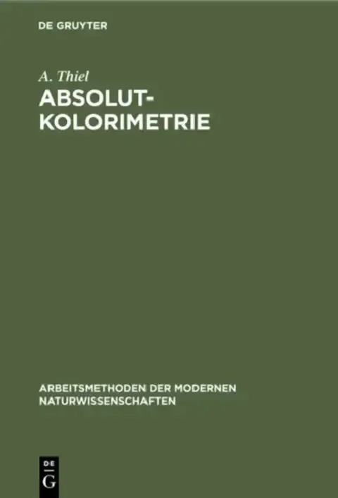 Cover of Absolutkolorimetrie