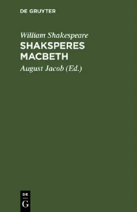Cover of Shaksperes Macbeth